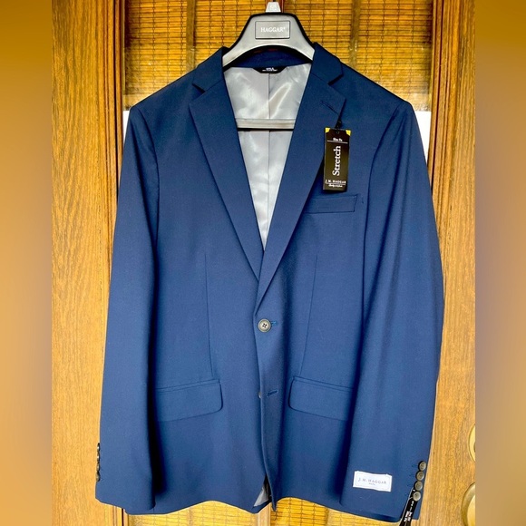 Men’s J M Haggar Blue Suit Coat/Blazer